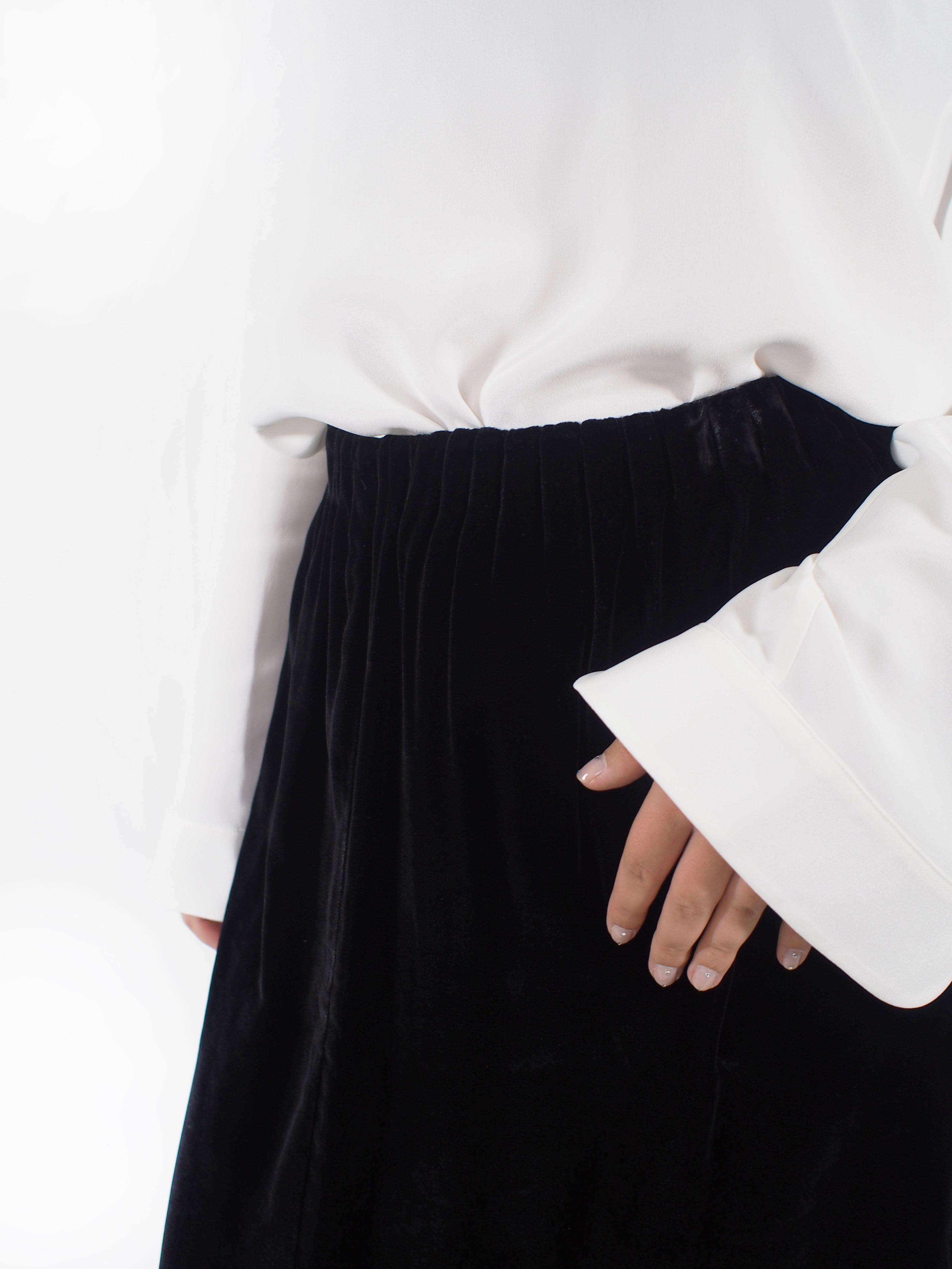 Sibel Saral-Silk Crew Neck Shirt - Off-White-Shirts-Boboli-Vancouver-Canada