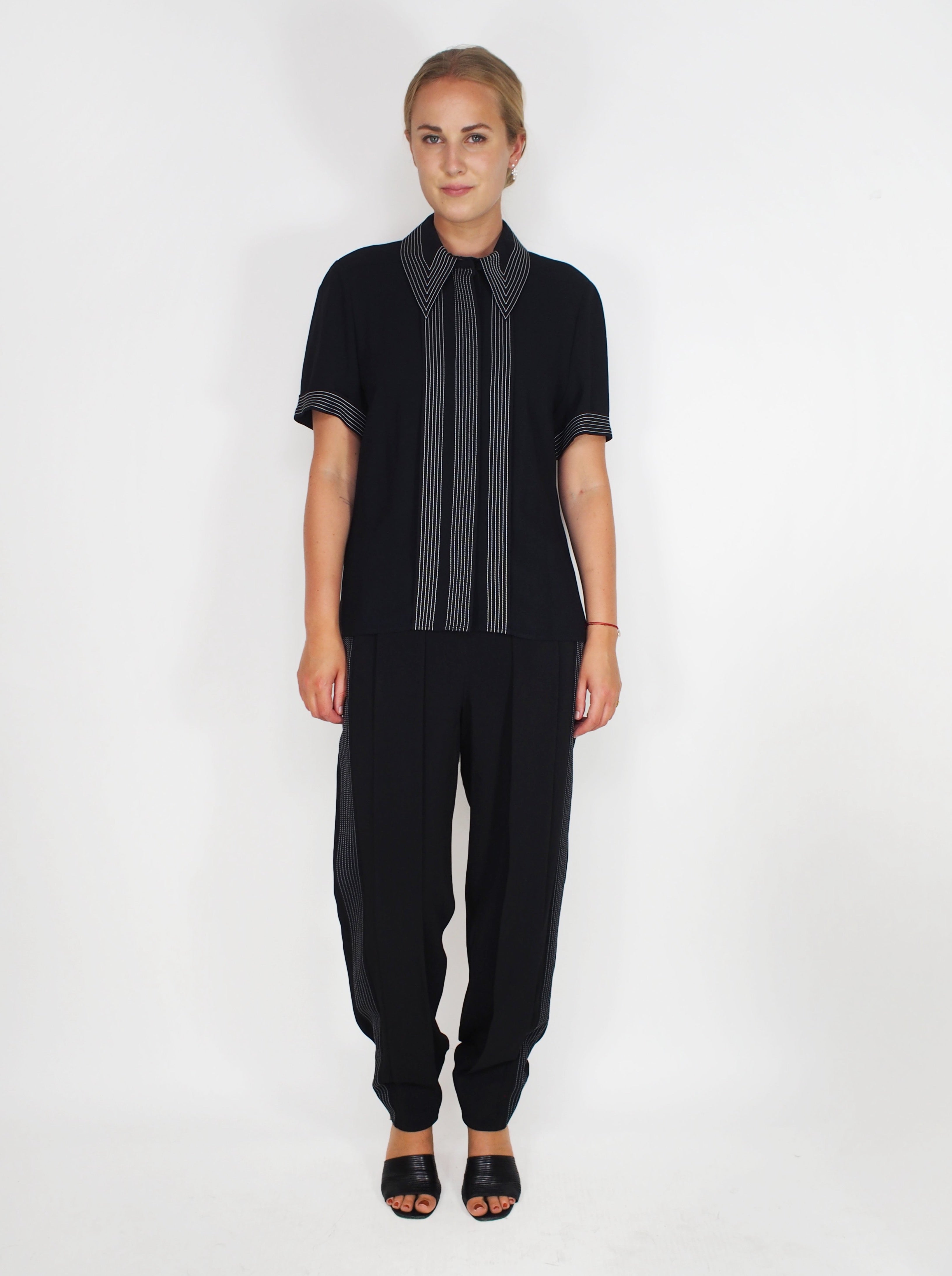 Stella McCartney-Rosa Shirt - Black-Shirts-Boboli-Vancouver-Canada