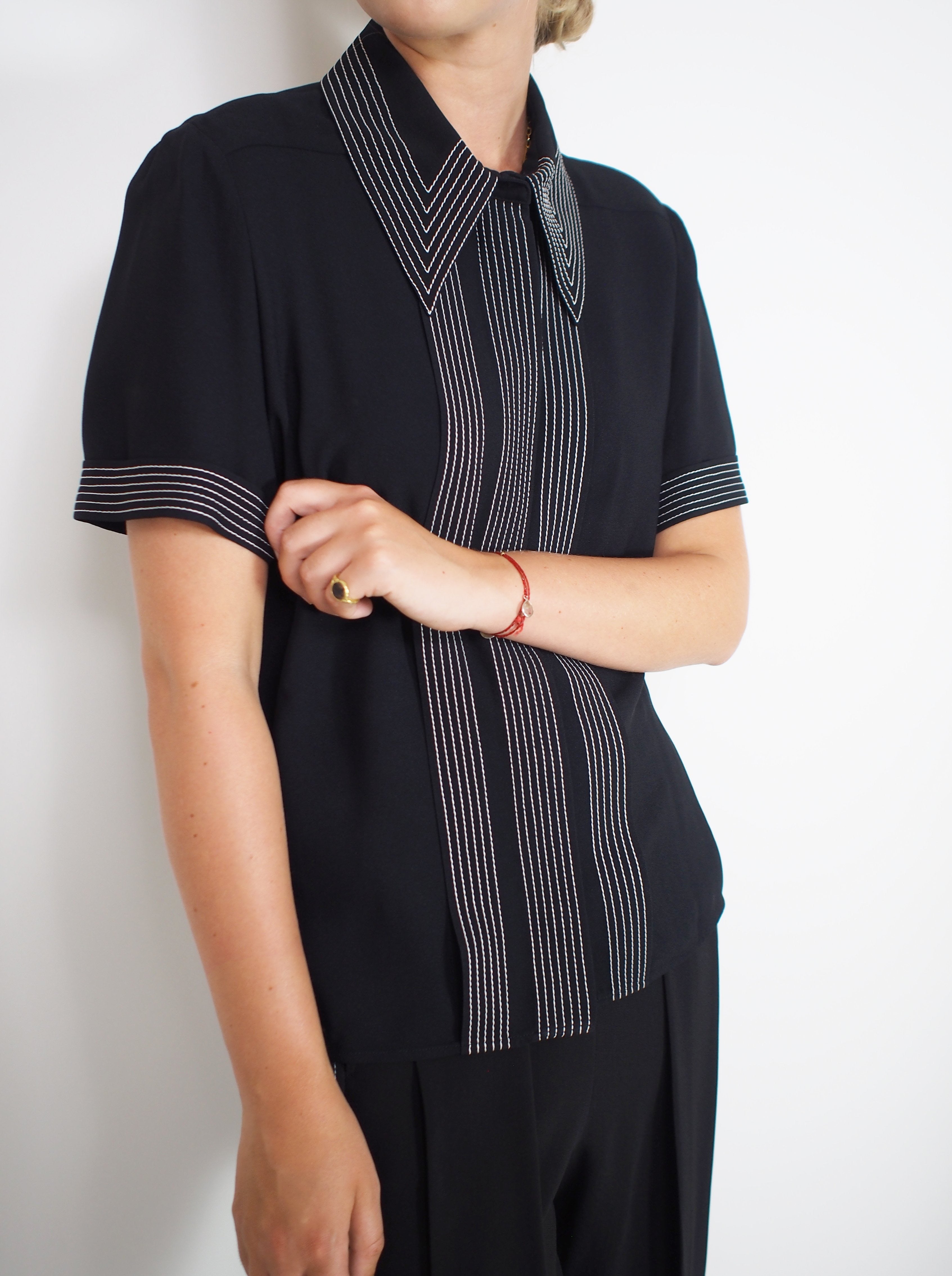 Stella McCartney-Rosa Shirt - Black-Shirts-Boboli-Vancouver-Canada