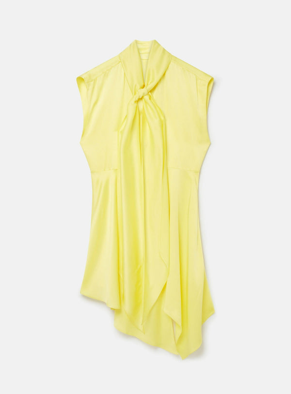 Stella McCartney-Silk Asymmetric Shirt Dress - Lemon-Dresses-Boboli-Vancouver-Canada