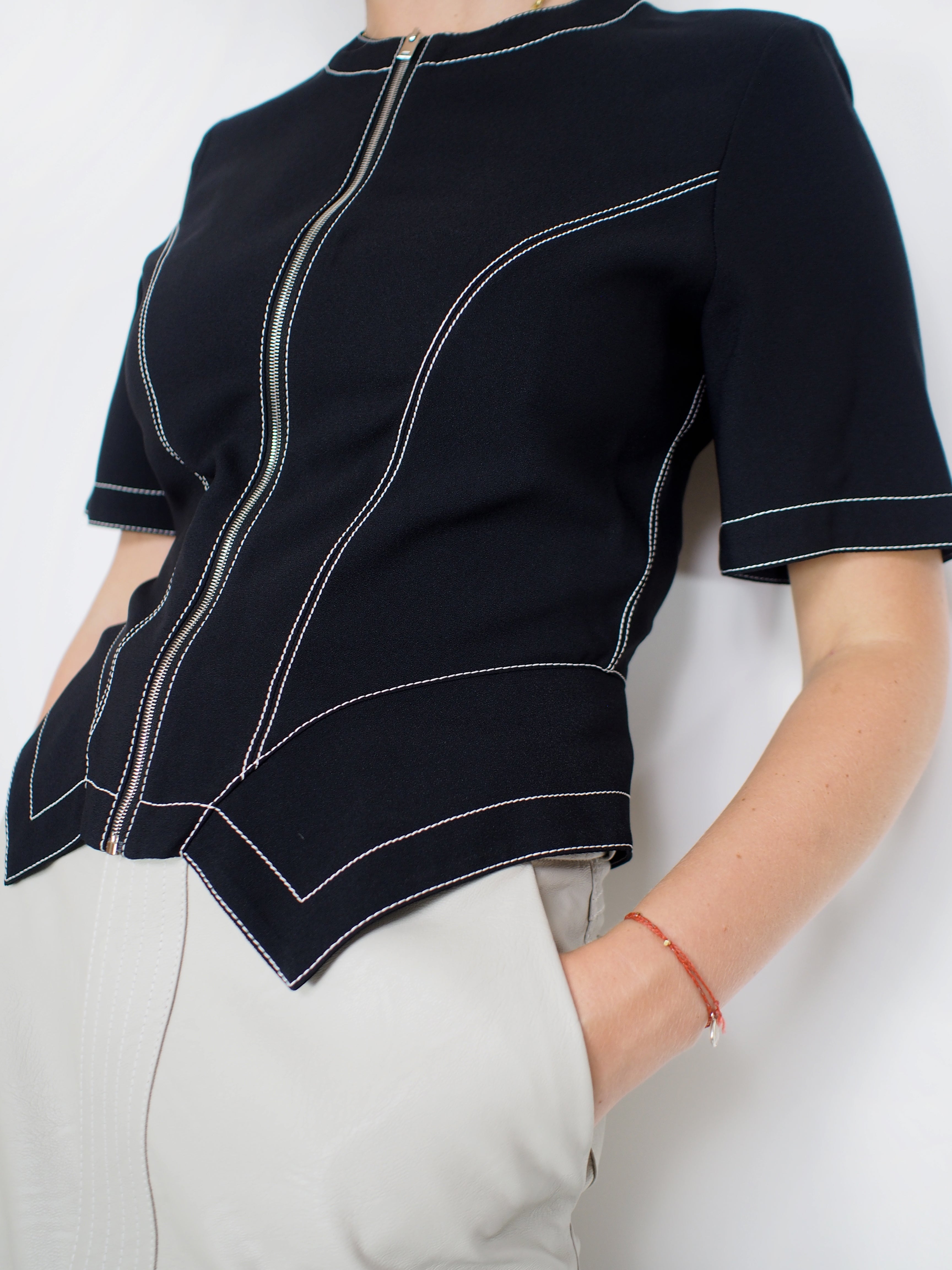 Stella McCartney-Tessa Top - Black-Blouses-Boboli-Vancouver-Canada