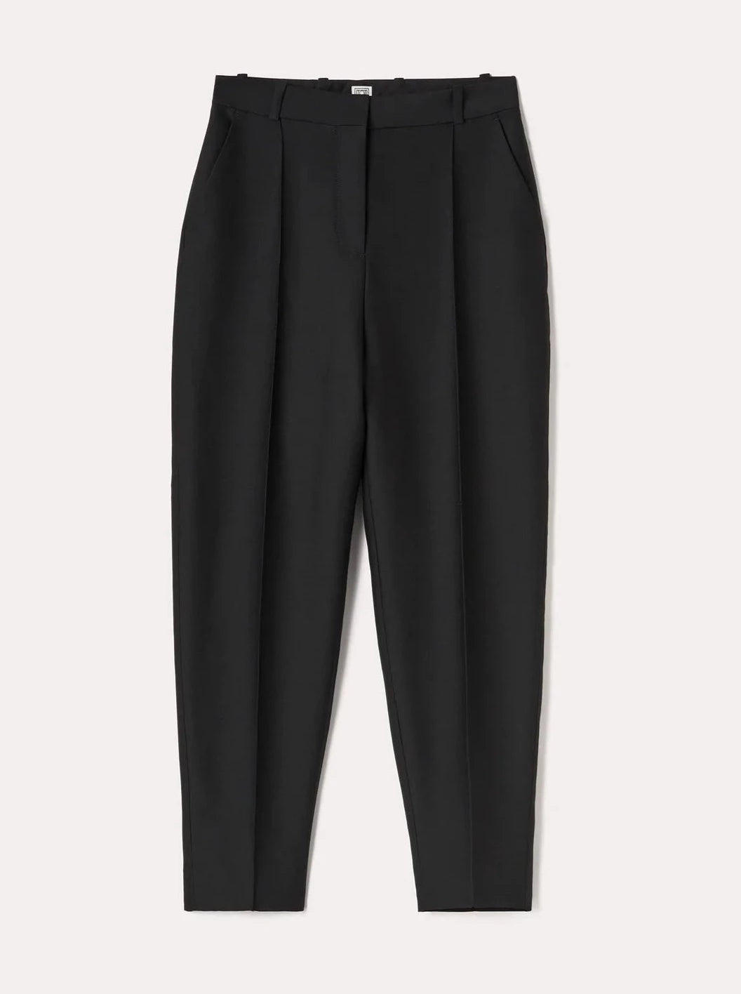 Totême-Sewn Pleat Evening Trousers - Black-Pants-Boboli-Vancouver-Canada