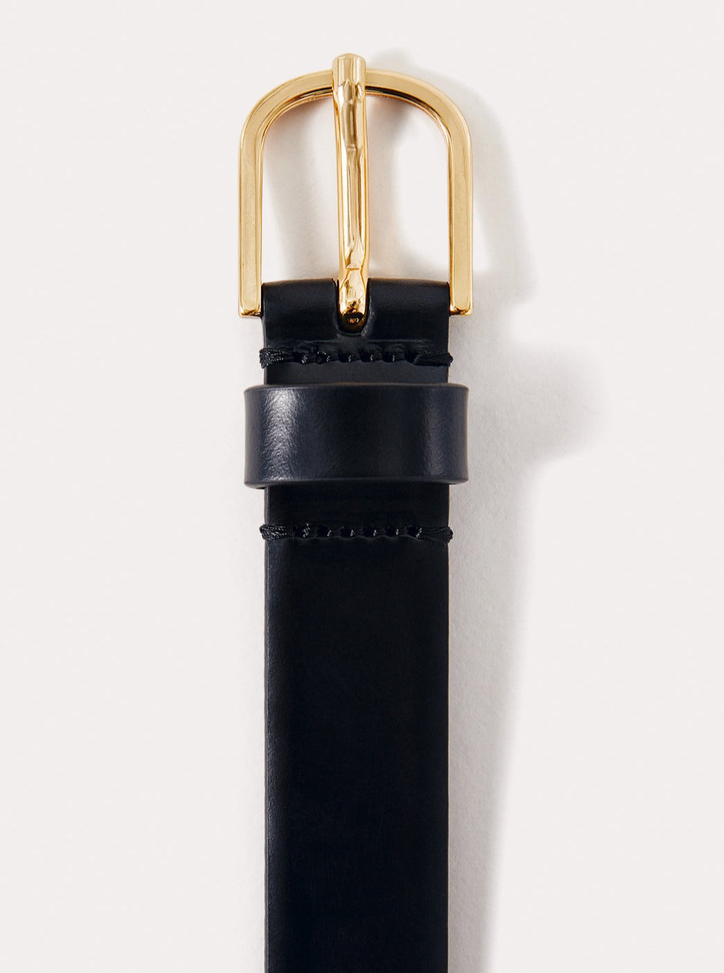 Totême-Slim Trouser Leather Belt - Black-Belts-Boboli-Vancouver-Canada