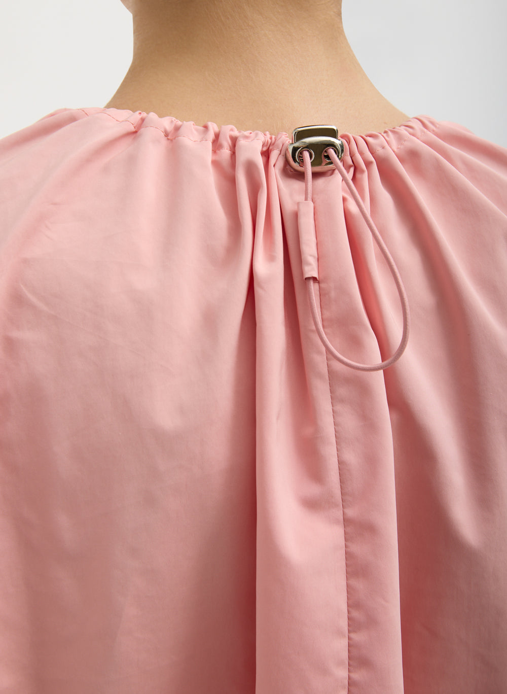 Tibi-Nylon Shirred Neck Top - Pink-Tops-Boboli-Vancouver-Canada
