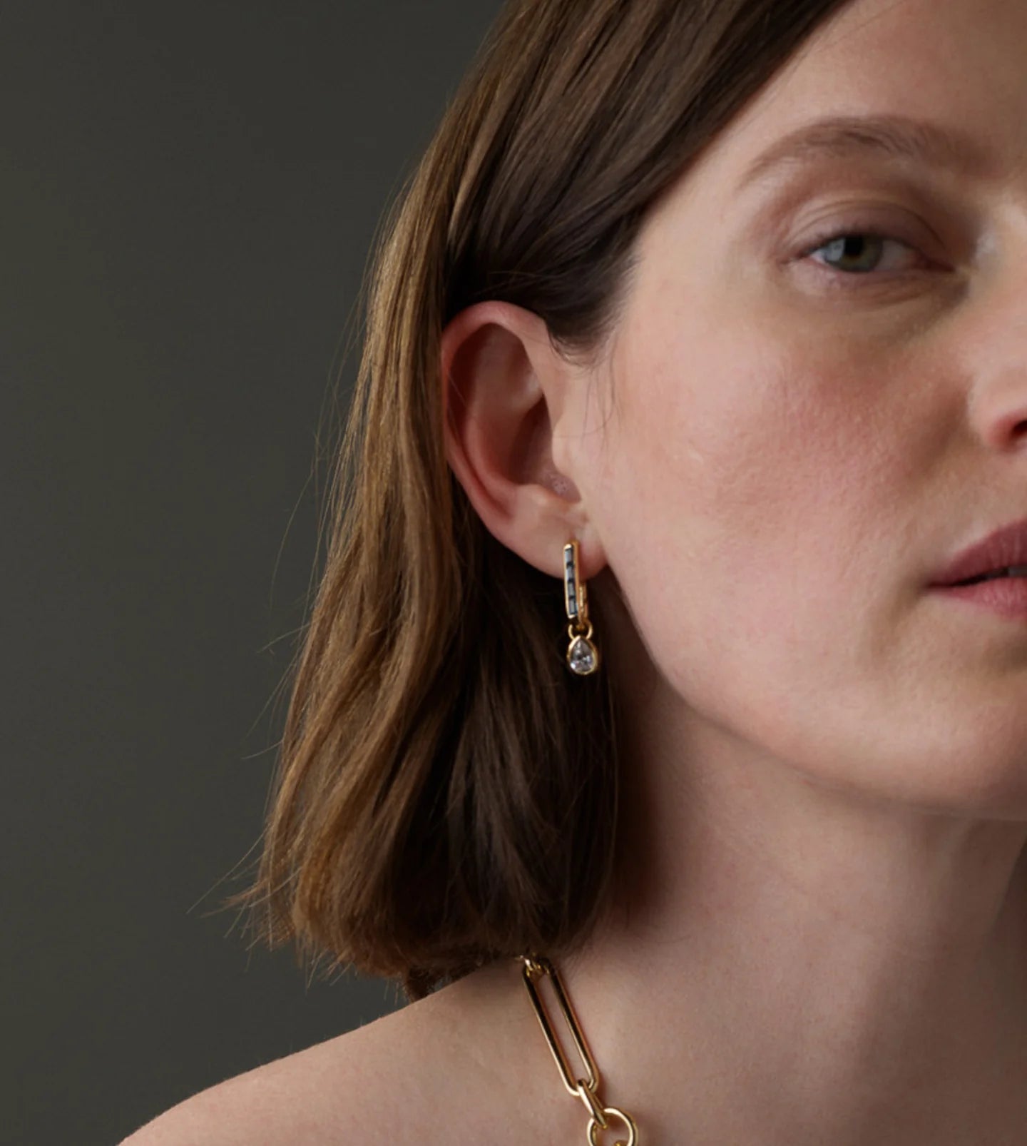 FD Jewellery-Baguette Ear FOB Garnet-FD Jewellery-One Size-Boboli-Vancouver-Canada