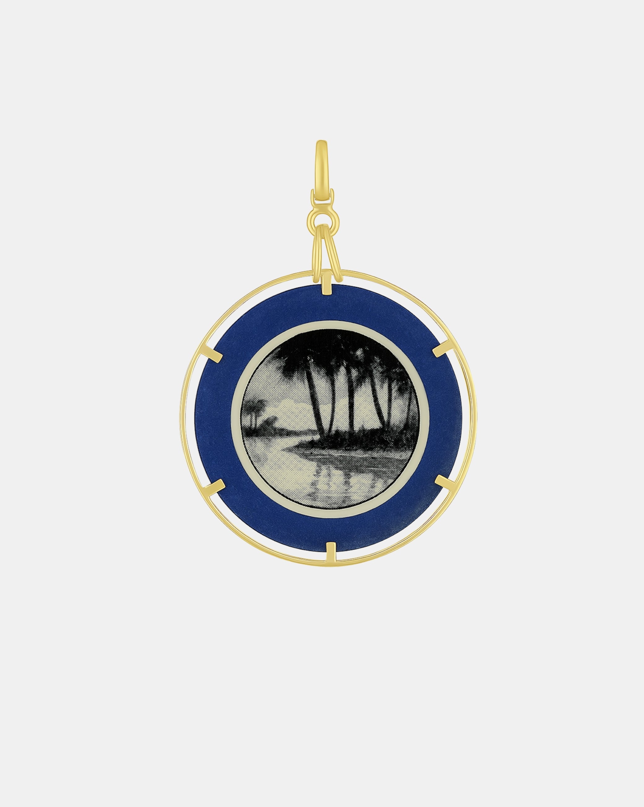Francesca Villa-Money-Go-Round Pendant - Blue Beach-Jewellery-Boboli-Vancouver-Canada
