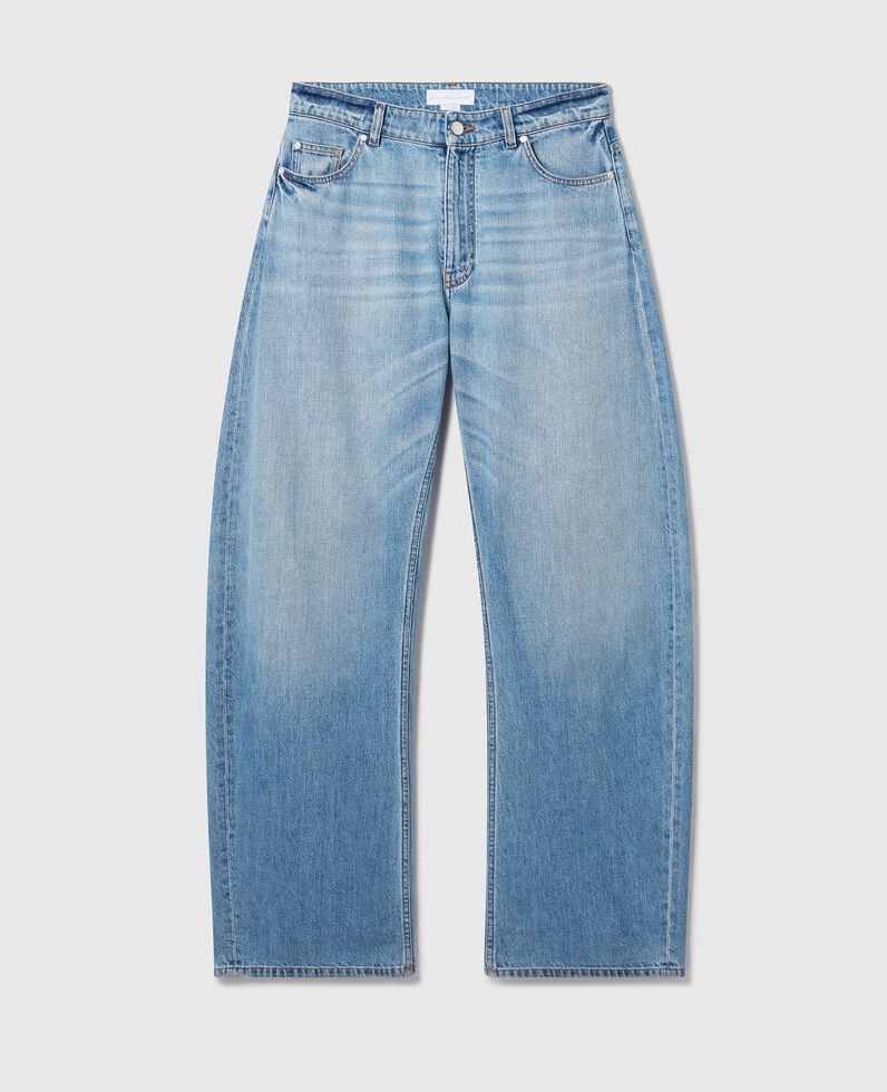 Stella McCartney-Mid Waist Relaxed Curve Jeans - Mid Blue-Jeans-Boboli-Vancouver-Canada