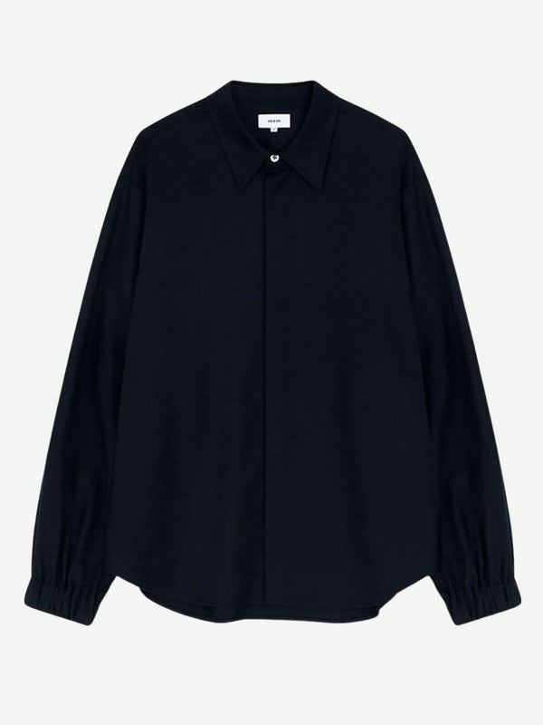 Wool Shirt - Navy Blue