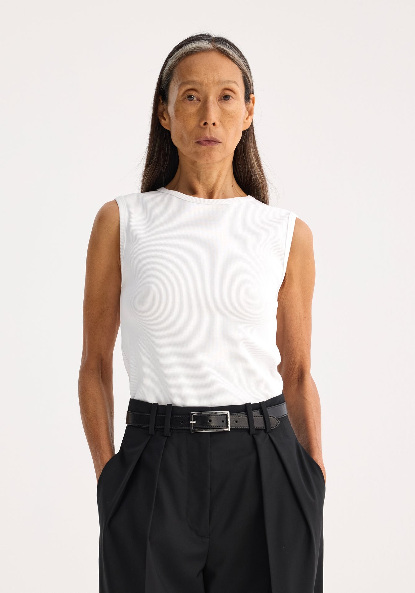Dense Rib Tank Top - Optic White