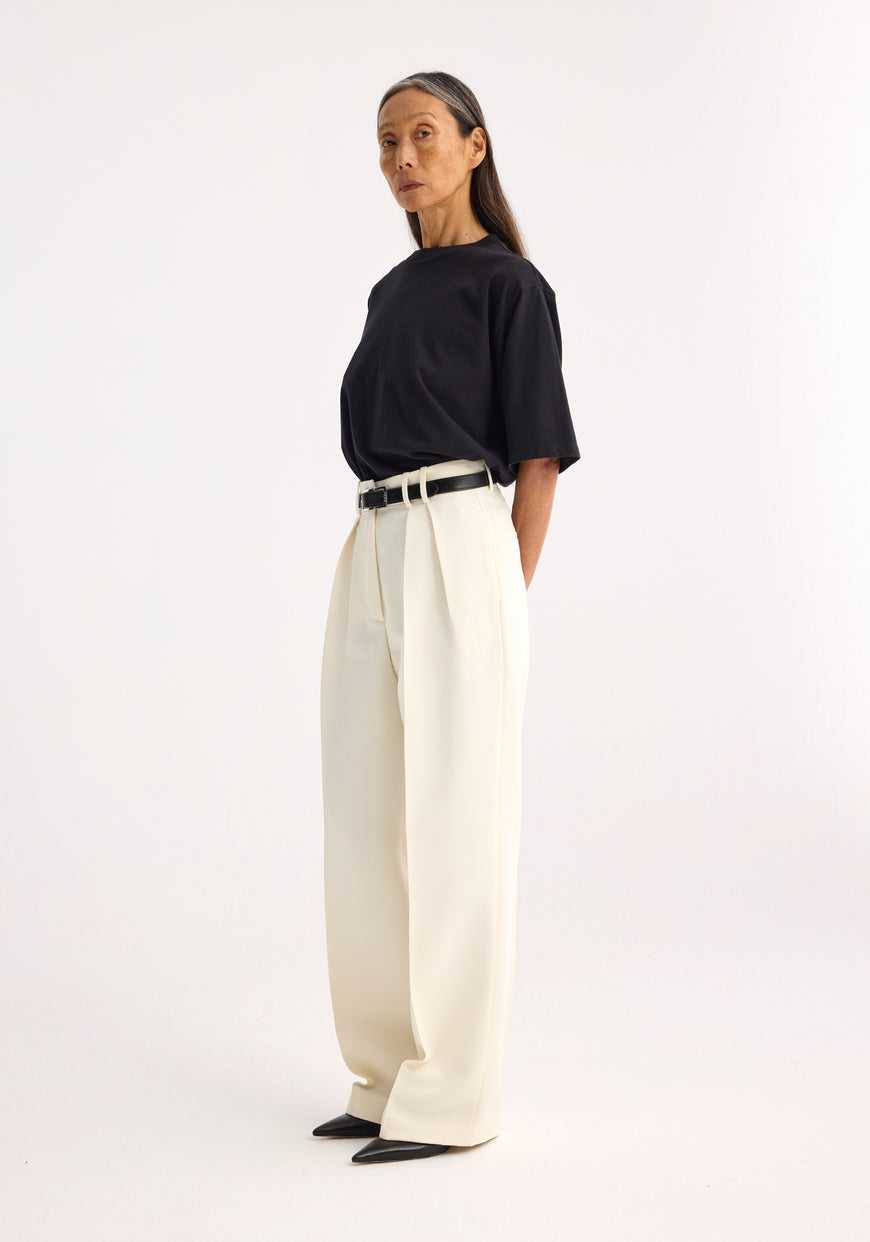 Oversized Cotton T-Shirt - Black