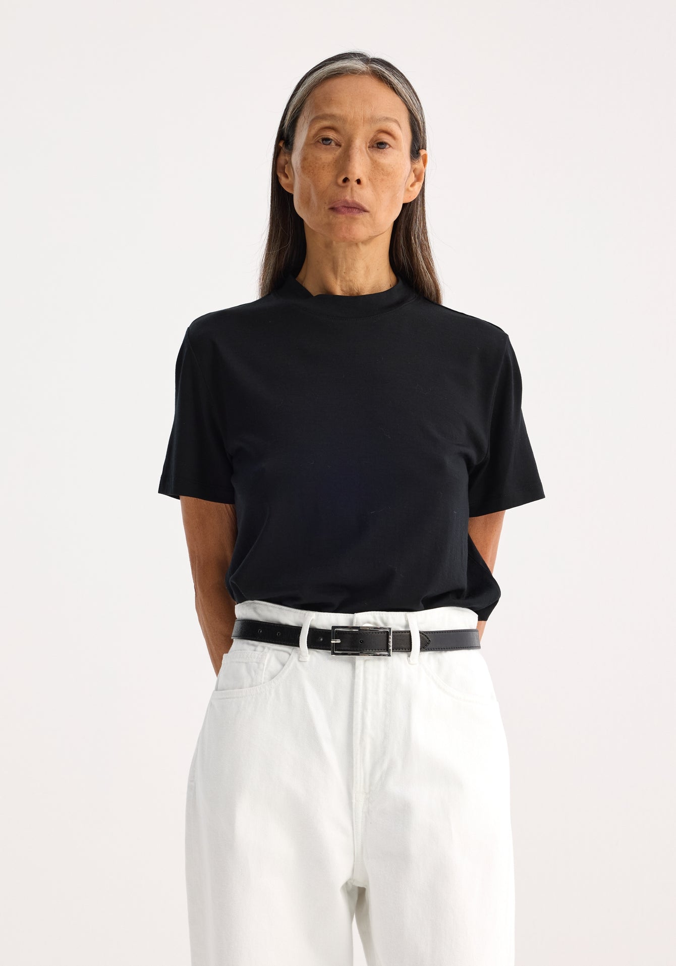 Relaxed Wool T-Shirt - Black