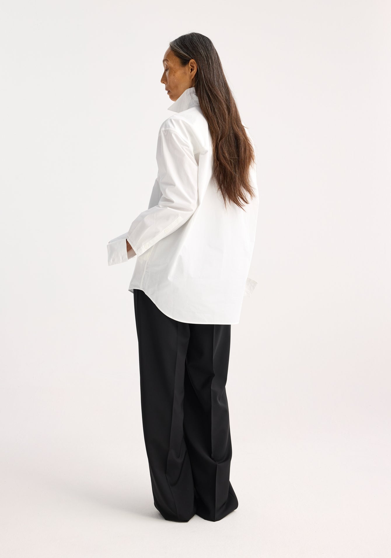 Deconstructed White Cotton Shirt - Optic White