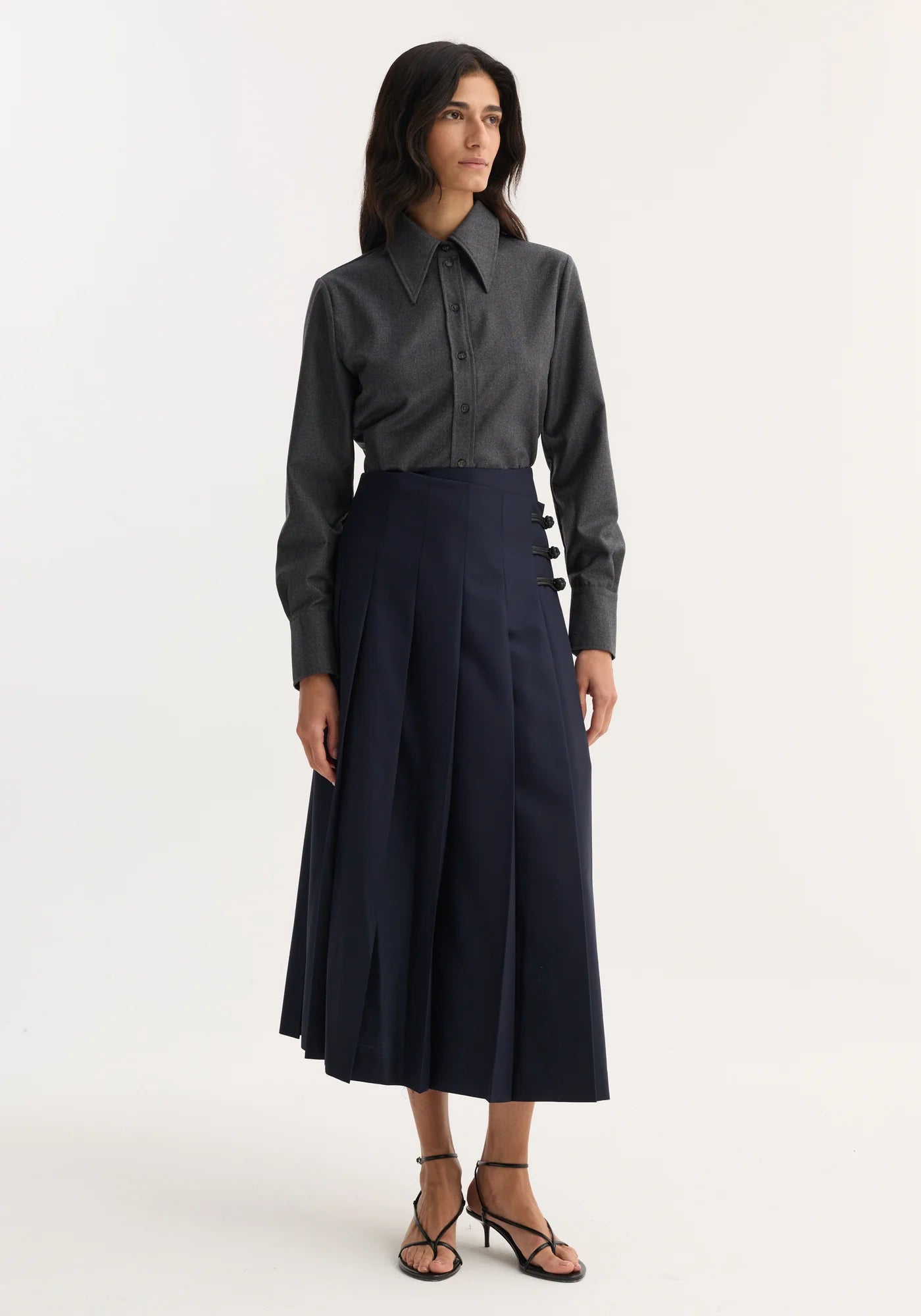 Fitted Shirt - Dark Grey Melange