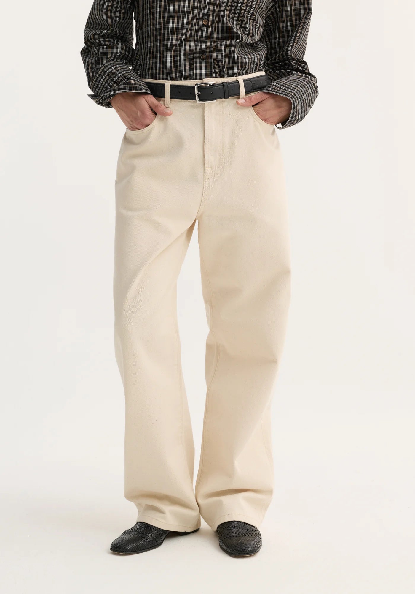 Baggy Fit Denim - Ecru