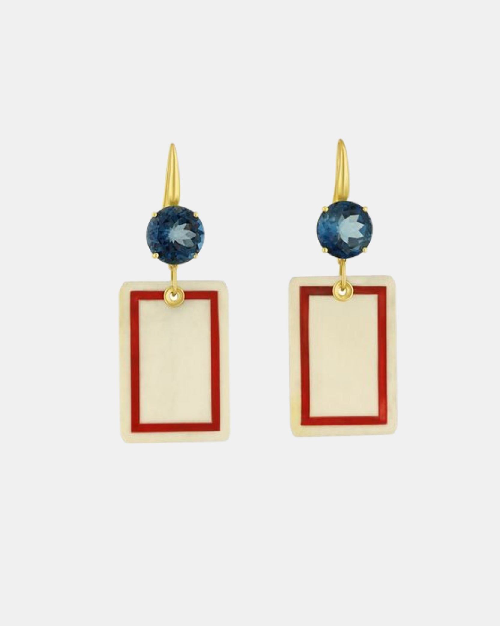 Easy Living 8 Earrings - Yellow Gold London Topaz
