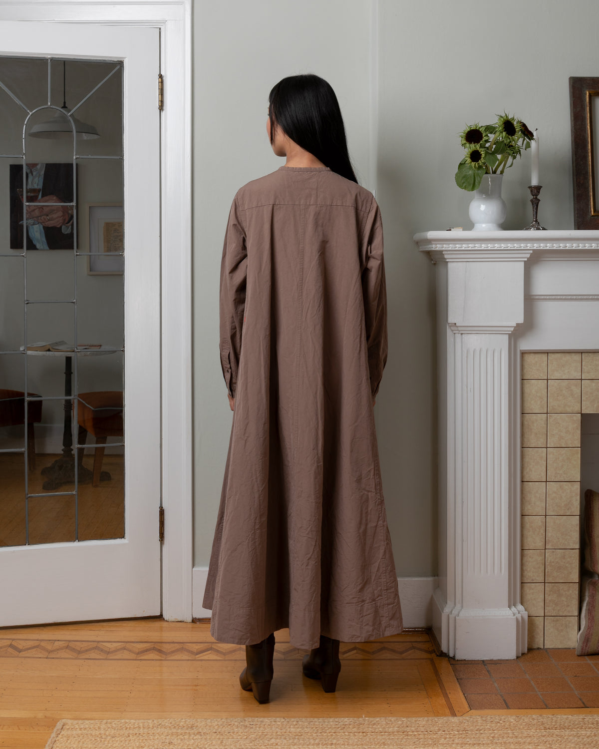 Harmony Paper Cotton Dress - Clay