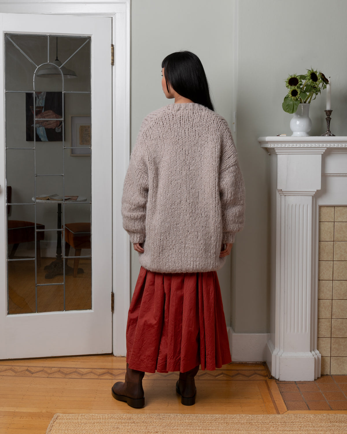 Casey Casey-Elsa Aplaca Brush Sweater - Beige-Sweaters-Boboli-Vancouver-Canada