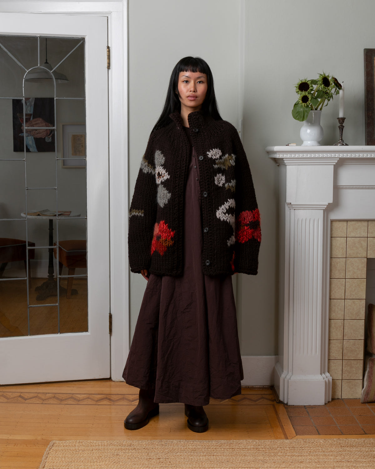 Harmony Paper Cotton Dress - Ebony
