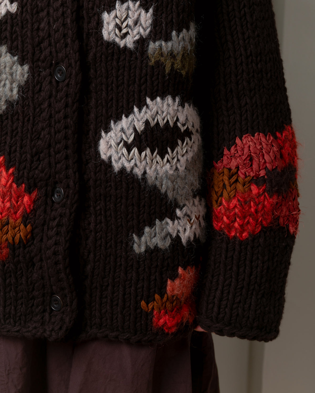 Flora Chunky Cardigan - Ebony