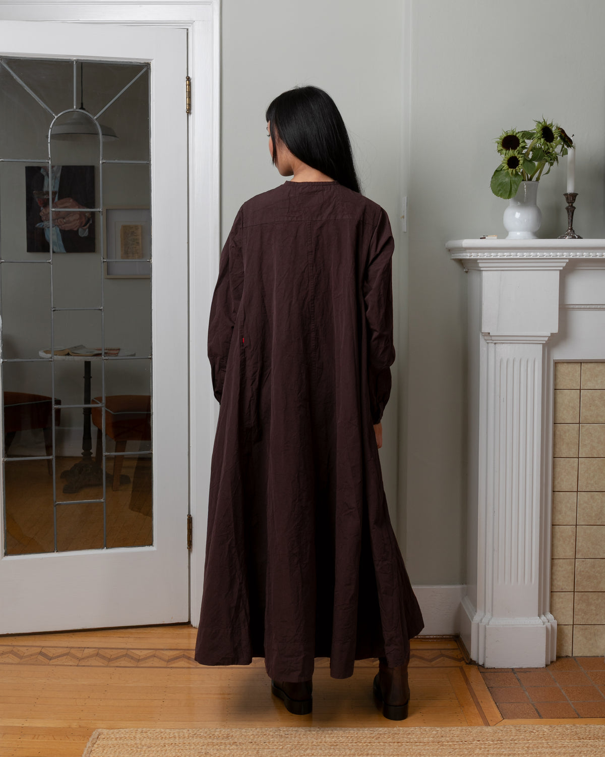 Harmony Paper Cotton Dress - Ebony
