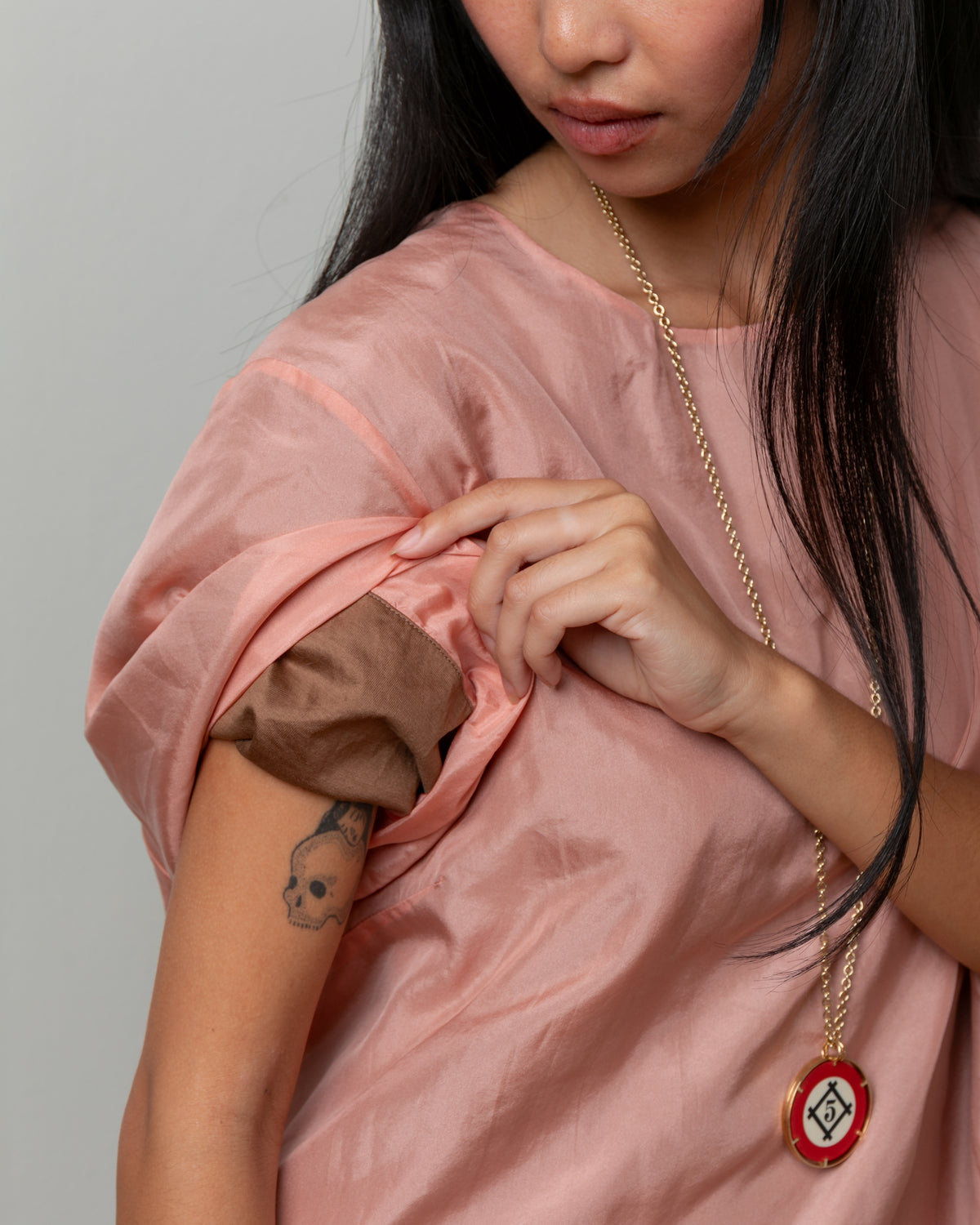 2 Layers Silk Top - Old Pink