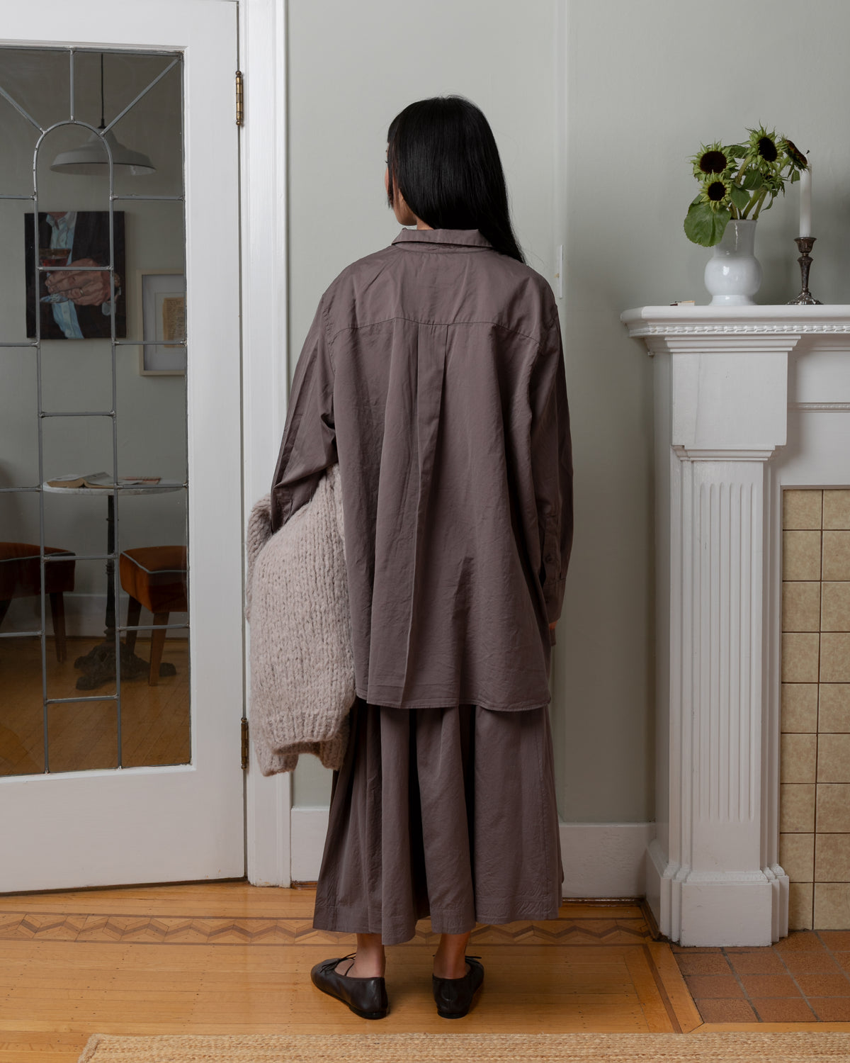 Pi Twill Cotton Shirt - Clay