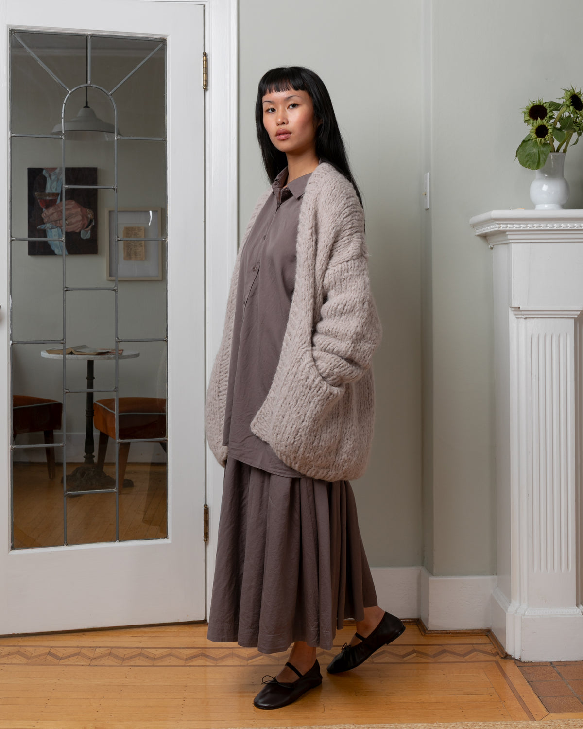 Pi Twill Cotton Shirt - Clay