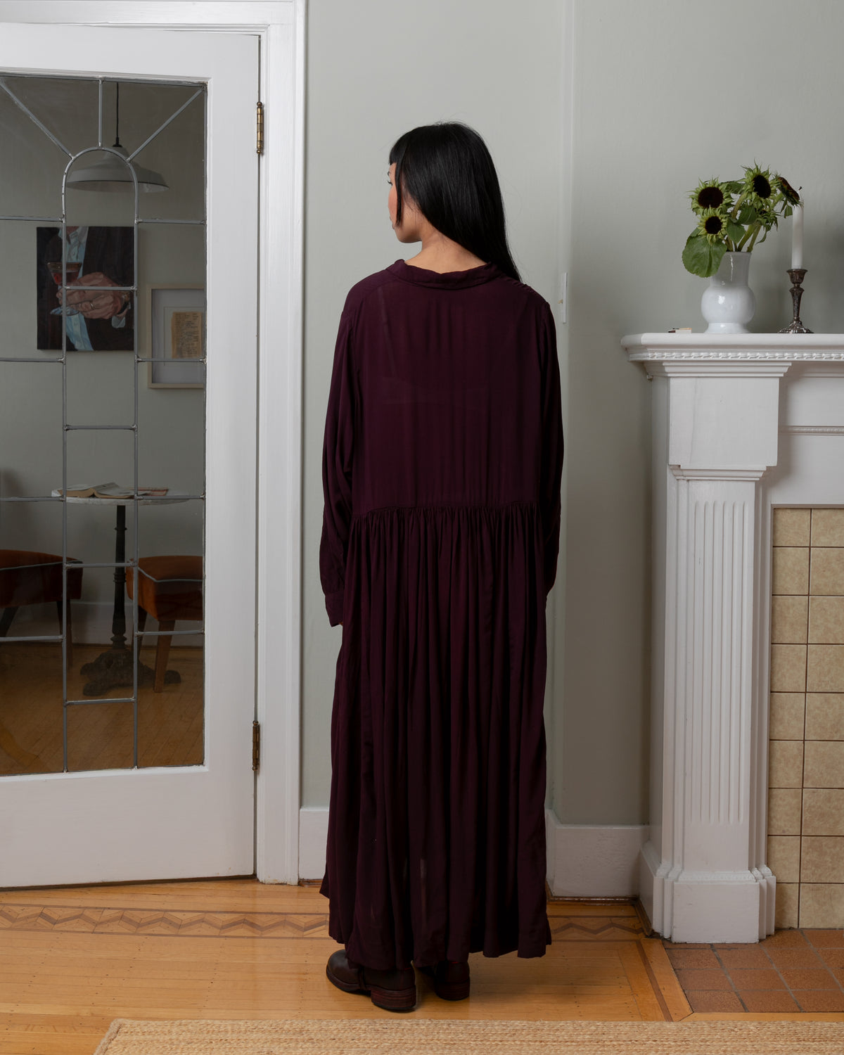 Ethal Cosie Cotton Dress - Blackberry