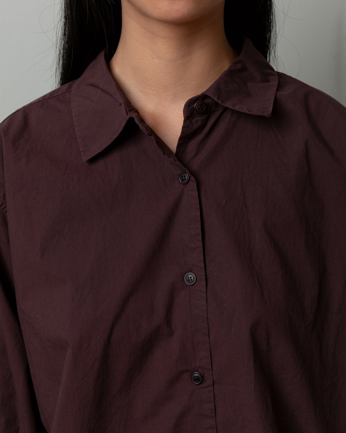 Casey Casey-Naomi Cotton Shirt - Burgundy-Shirts-Boboli-Vancouver-Canada