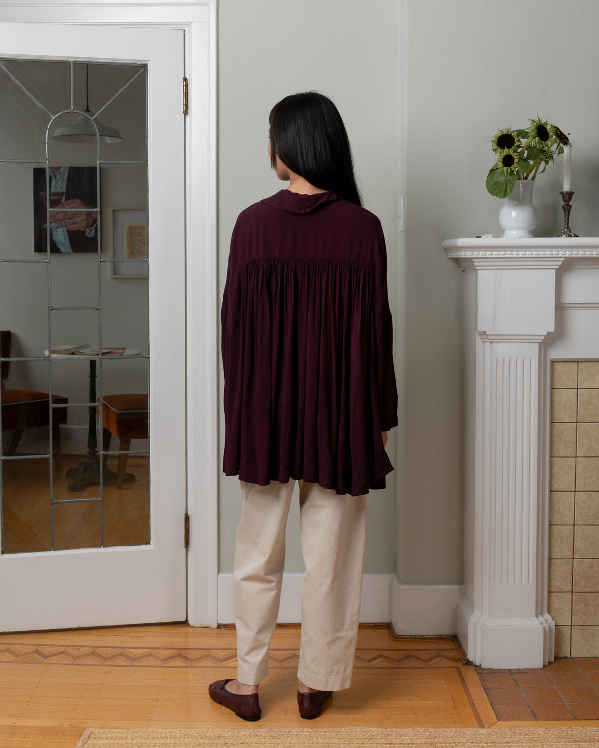 Halles BB Cosie Cotton Blouse - Blackberry