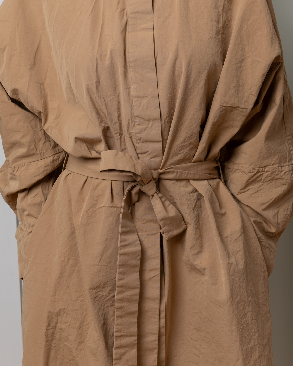 Waga Ls Paper Cotton Dress - Beige