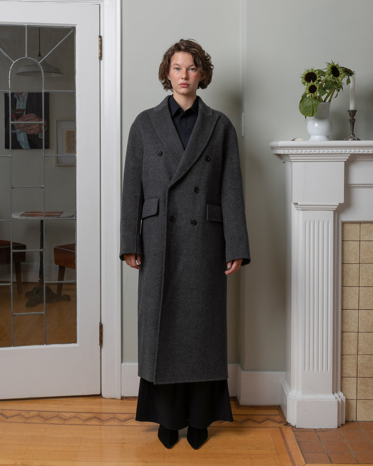 Vis A Vis-Wool Cashmere Double Breasted Coat - D.K Gray-Coats-Boboli-Vancouver-Canada
