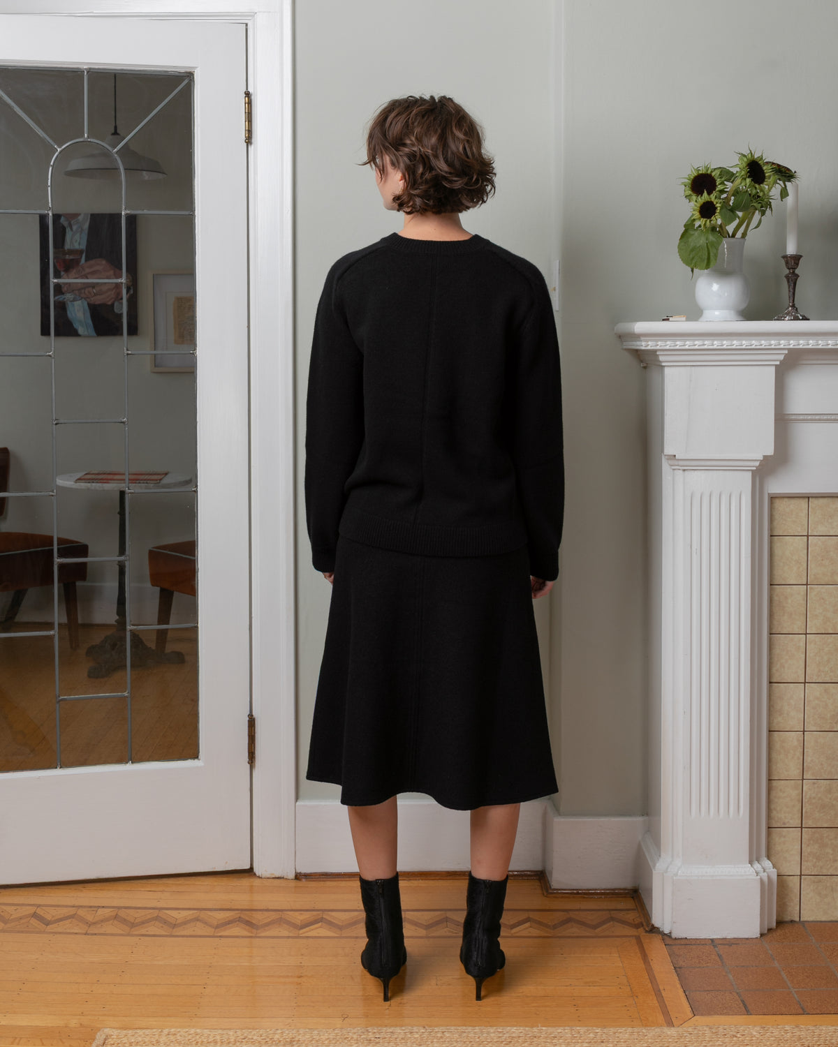 Vis A Vis-Wool Cashmere V-Neck Sweater - Black-Sweaters-Boboli-Vancouver-Canada