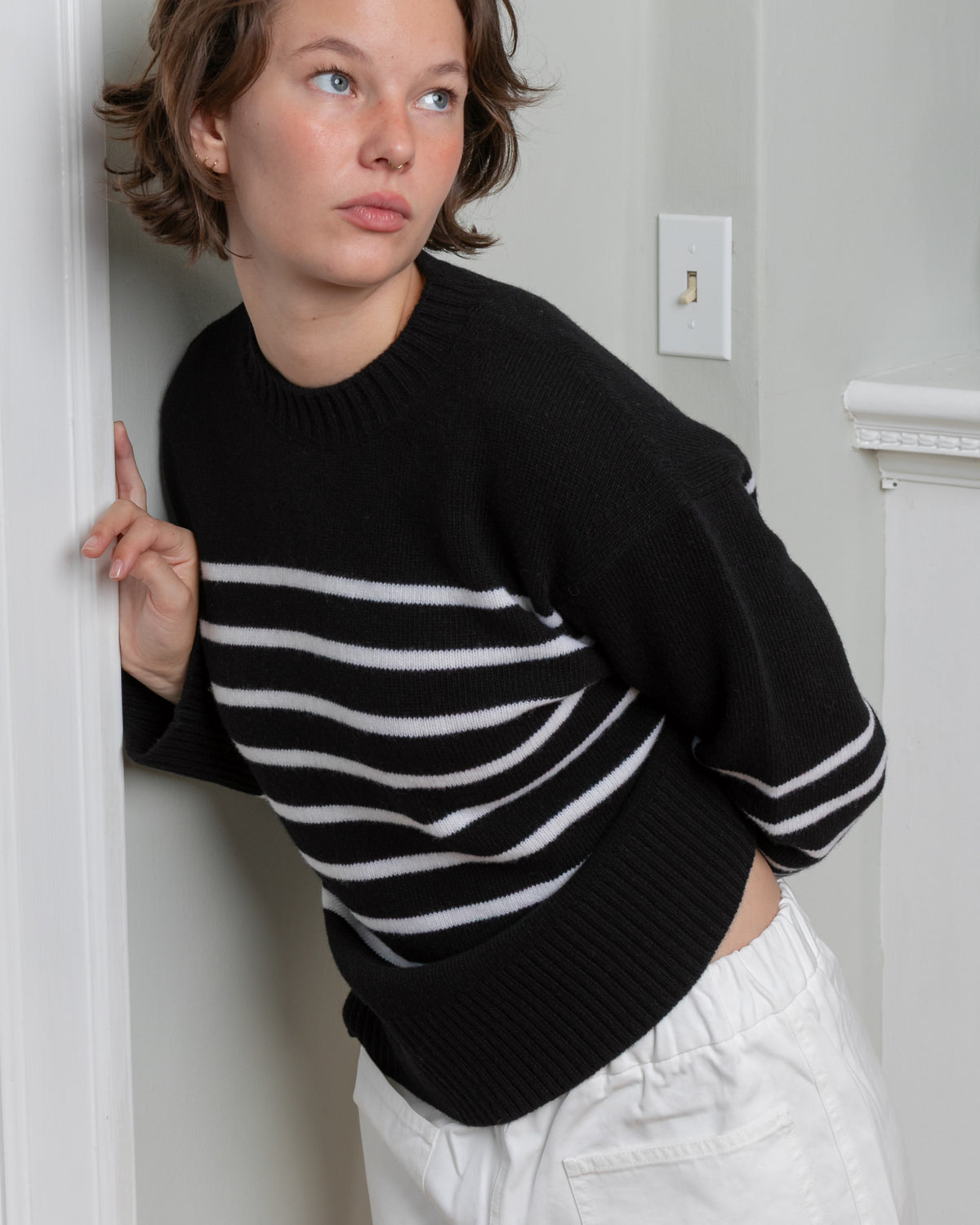Ege Sweater - Black W White