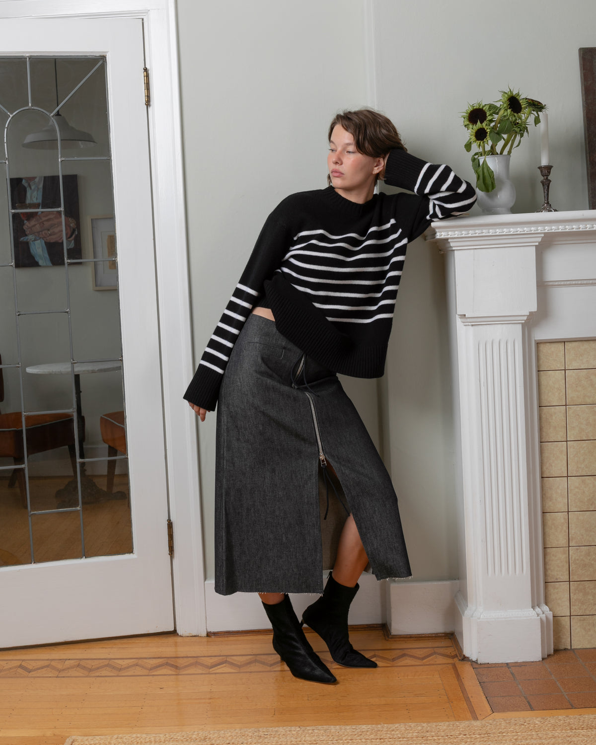 Ege Sweater - Black W White