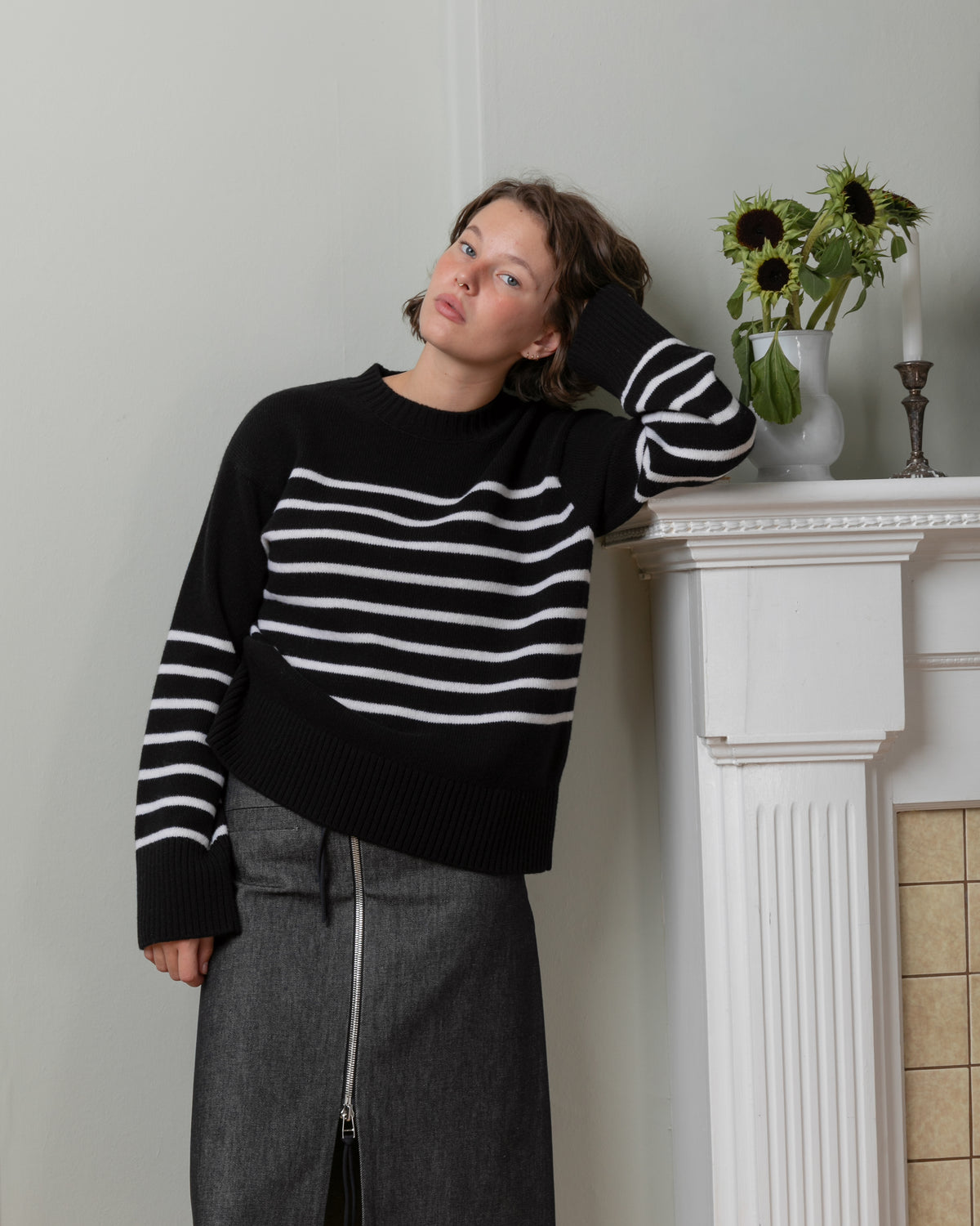 Ege Sweater - Black W White