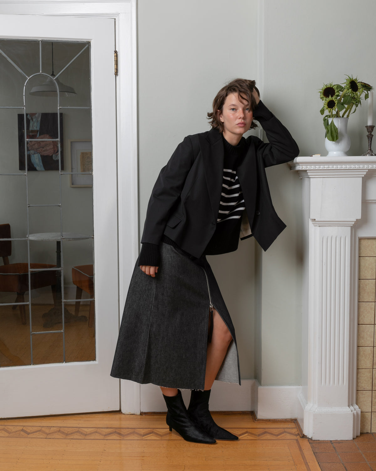 Cemre Skirt - Black Denim