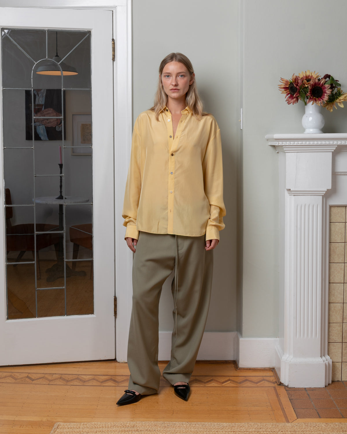 Mixed Button David Shirt - Butter
