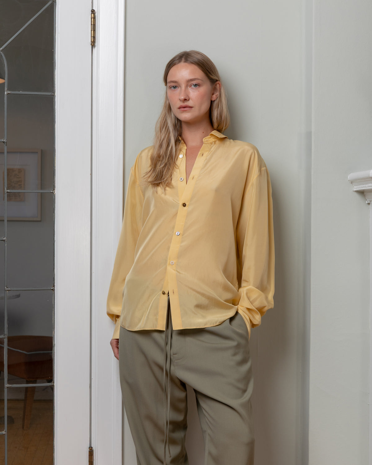 Mixed Button David Shirt - Butter
