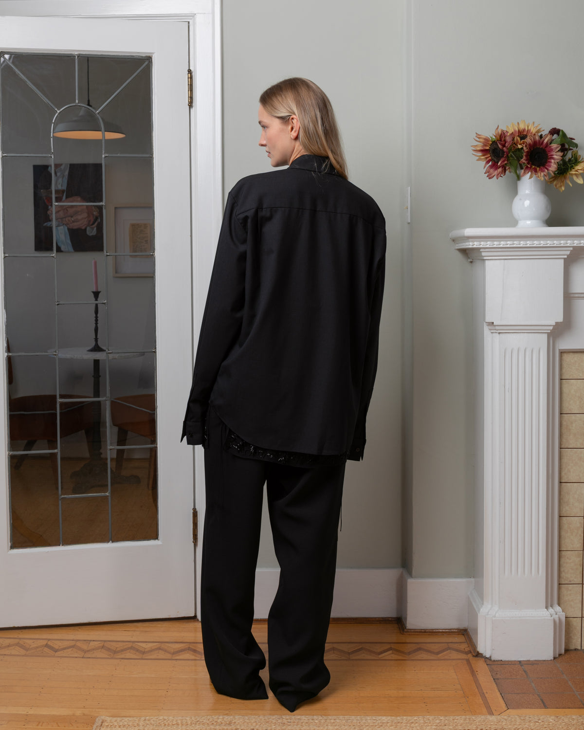 Aubero-Fossil Beadwork Shirt / Tabard - Black-Outfit Sets-Boboli-Vancouver-Canada