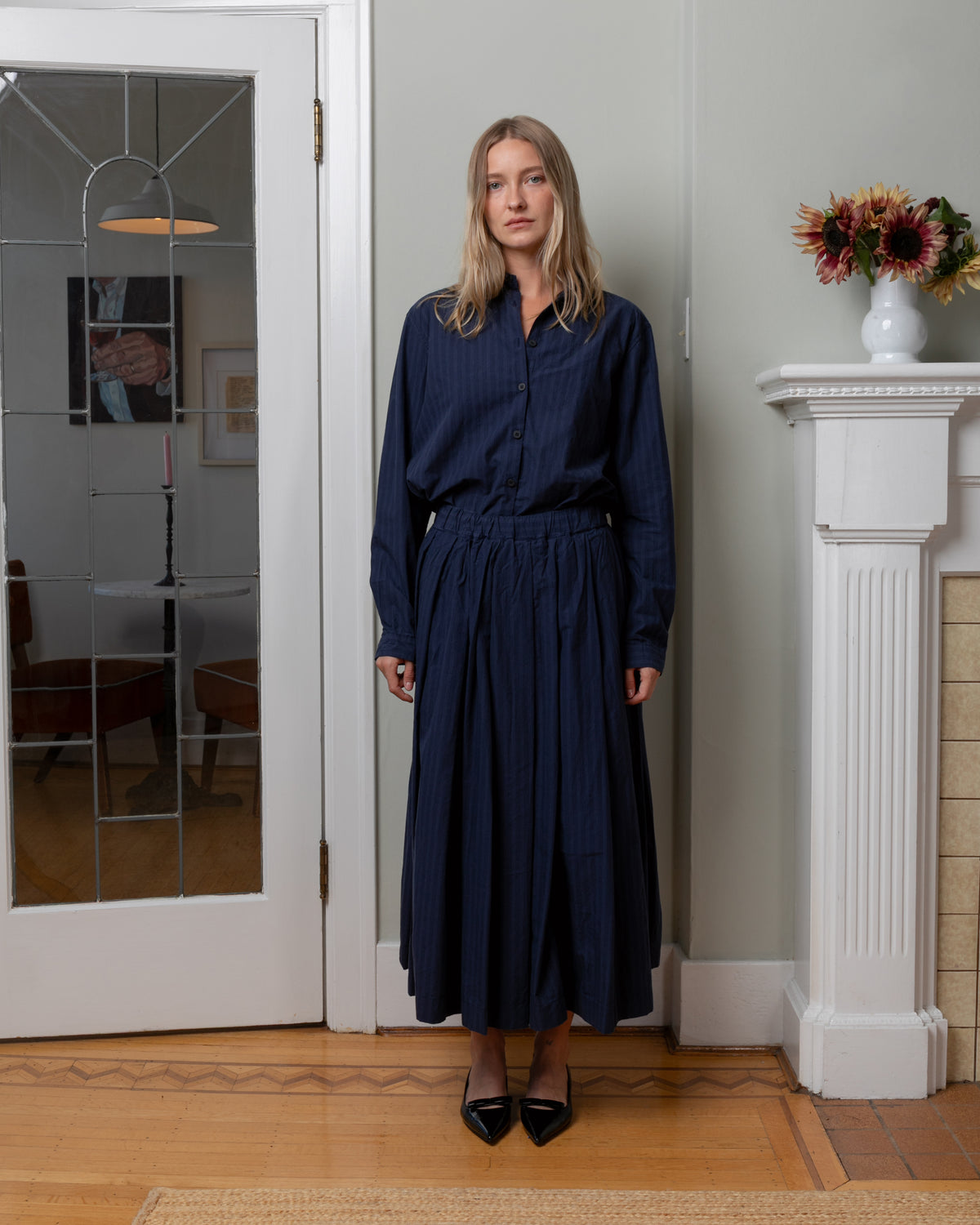 Bergfabel-Matilde Skirt - Blue Stripe-Skirts-Boboli-Vancouver-Canada