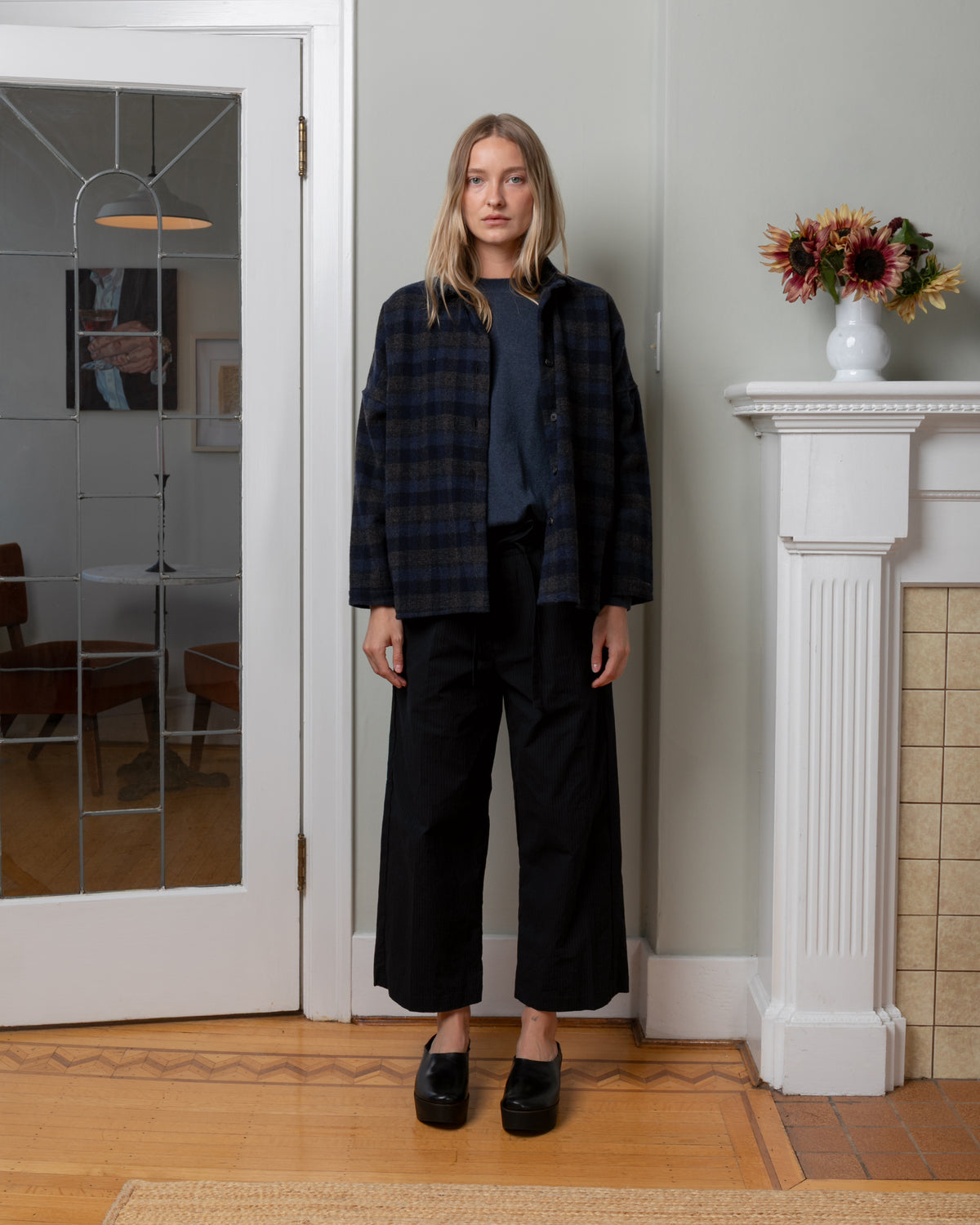 Bergfabel-Tina Shirt - Carbon Check-Shirts-Boboli-Vancouver-Canada