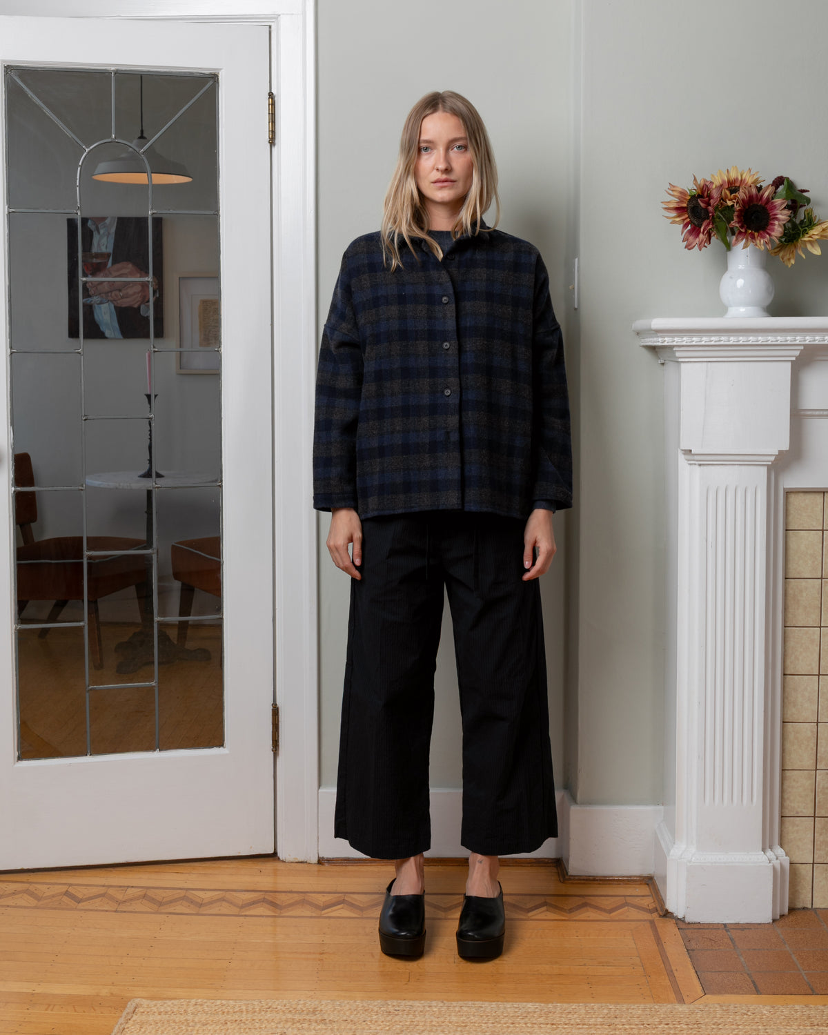 Bergfabel-Tina Shirt - Carbon Check-Shirts-Boboli-Vancouver-Canada