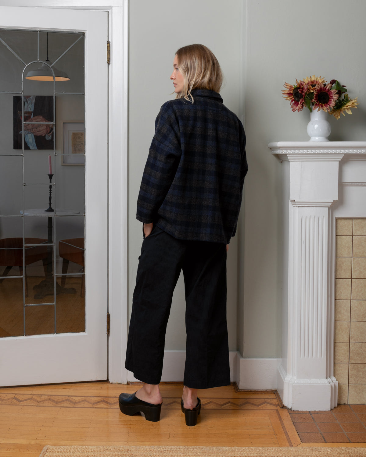 Bergfabel-Tina Shirt - Carbon Check-Shirts-Boboli-Vancouver-Canada