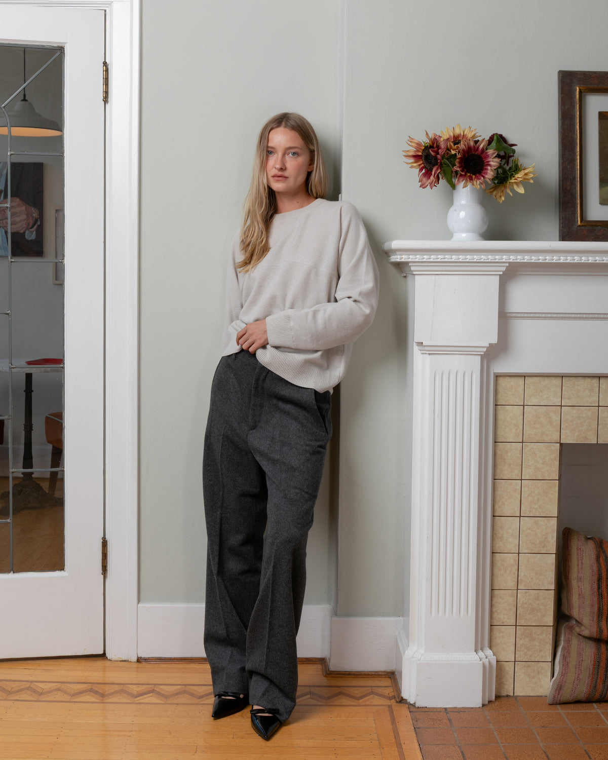 Bare-Versatile Wide Pants Unisex - Charcoal-Pants-Boboli-Vancouver-Canada