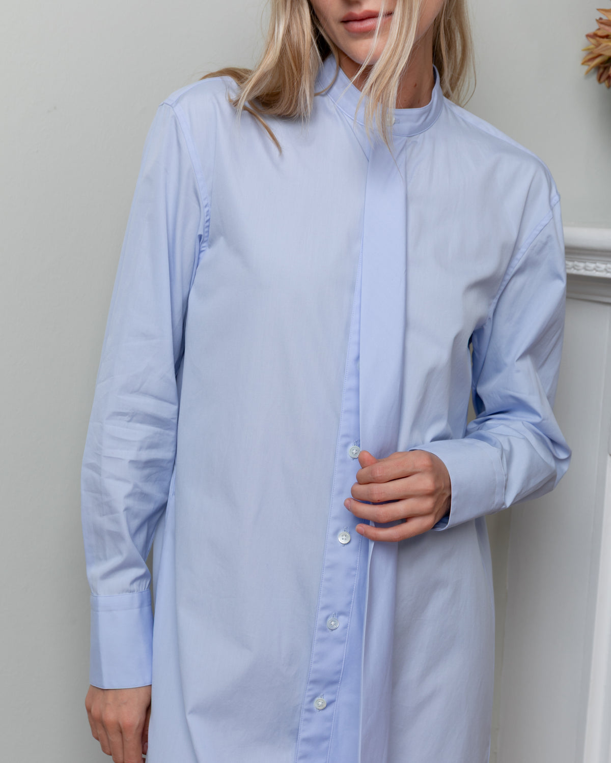 Bare-Extended Panel Shirt Dress - Blue-Dresses-Boboli-Vancouver-Canada