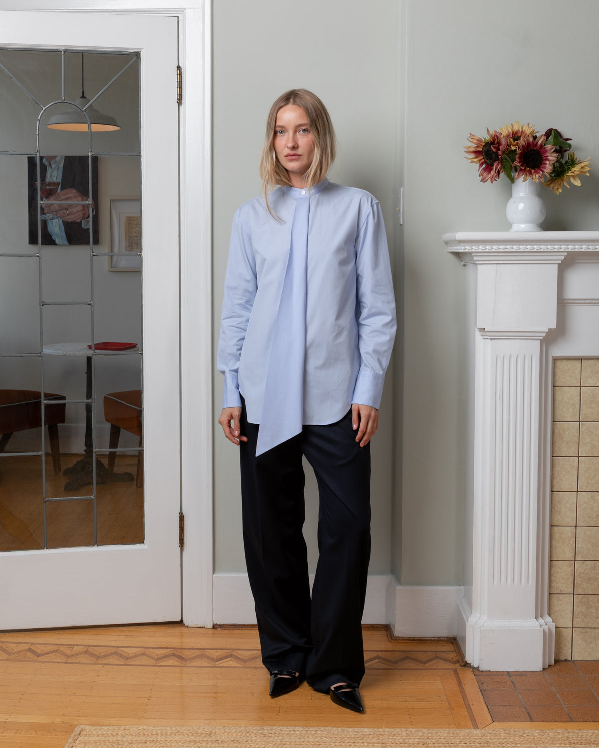 Bare-Extended Panel Shirt - Blue-Shirts-Boboli-Vancouver-Canada