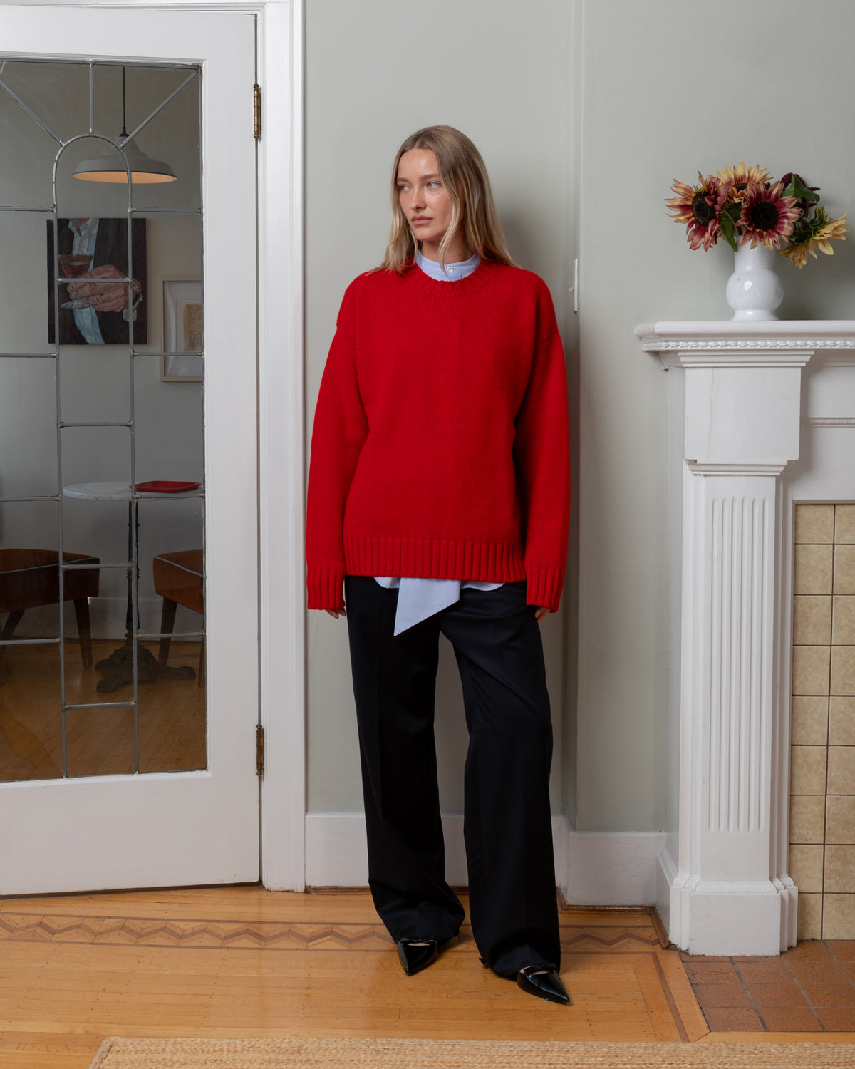 Bare-Chunky Cashmere Crew Neck - Red-Sweaters-Boboli-Vancouver-Canada