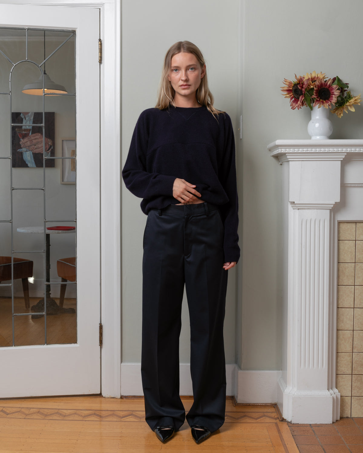 Bare-Versatile Wide Pants Unisex - Navy-Pants-Boboli-Vancouver-Canada
