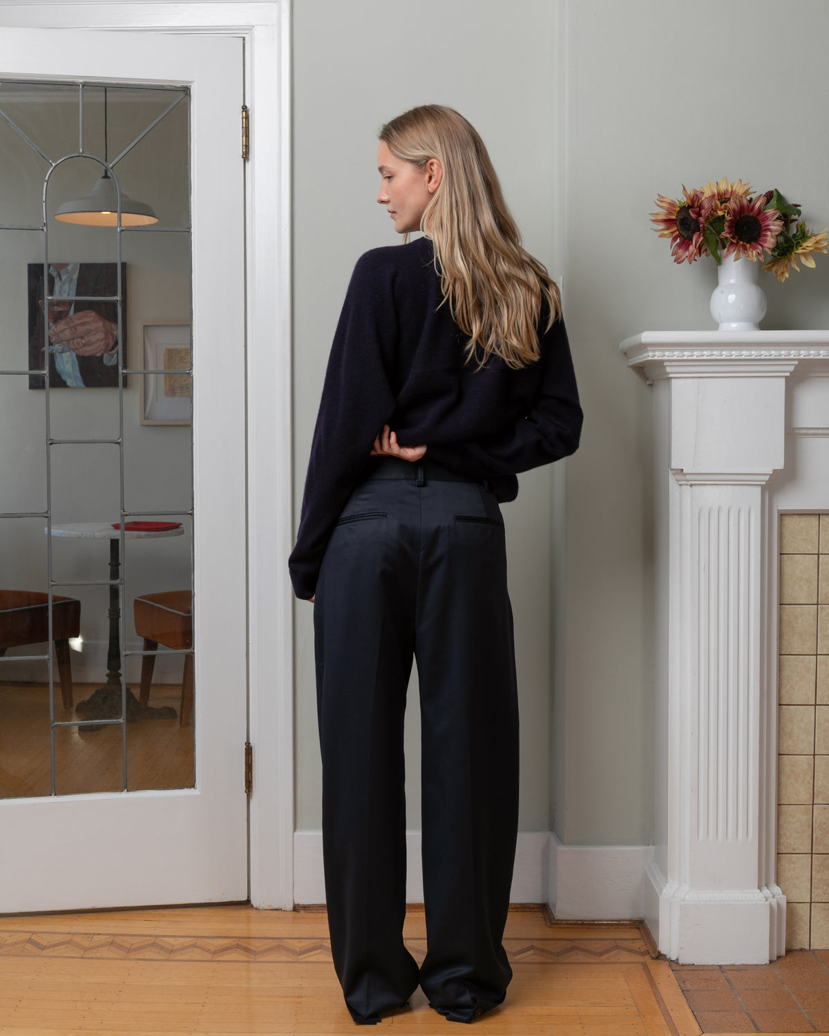 Bare-Versatile Wide Pants Unisex - Navy-Pants-Boboli-Vancouver-Canada